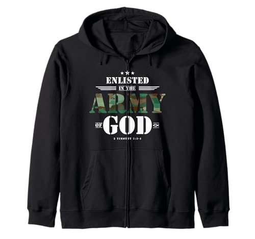 Christian gifts religious bible verse scriptures God's Army Sweat à Capuche