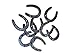 Mini Cast Iron Horseshoes 25 pc Set 2" x 1 3/4" for Decoration and Crafts w/Token
