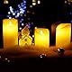 CCLIFE LED Kerzen Echtwachs 3er Set mit Fernbedienung Timer Funktion Echtwachs flammenlose Batteriebetrieb