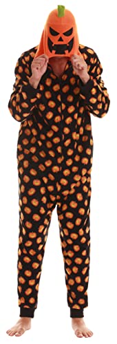 Just Love Adult Onesie Pumpkin Halloween Pajamas