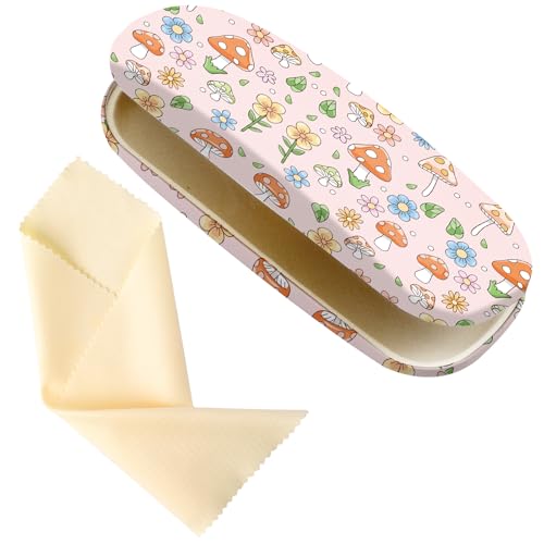 Image of Glasses Case Hard Shell,Portable Protective Eyeglasses Case, Eyeglass Holder Box with Cleaning Cloth, for men women