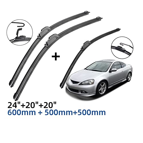 Essuie-Glaces pour Acura RSX 2002-2006 | Pack de 3 Balais Avant et Arrière - 3