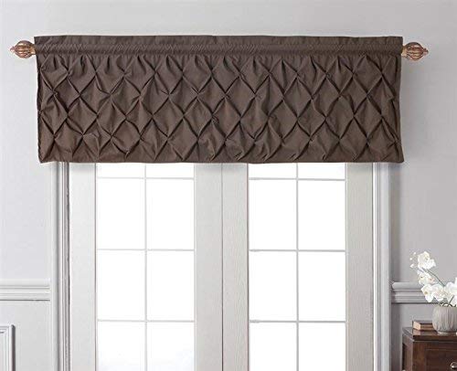 VCNY Home - Valance, Chic Window Treatments with Rod Pocket Top, Stylish Home Decor (Carmen Chocolate, 20" x 60")