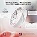 Egnaro Women's Silicone Engagement Rings, 5.5mm x 2mm Rubber Wedding Bands Breathable and Flexible For Workout