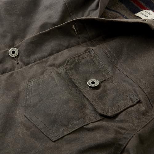 Image of Huckberry Flint and Tinder Men's Wool-Lined Waxed Trucker Jacket, Built for Layering
