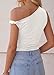BTFBM Off The Shoulder Tops for Women 2026 Cute Summer Casual Sleeveless Slim Fit y2k Spring Outfits Going Out Tank Top(White, XX-Large)