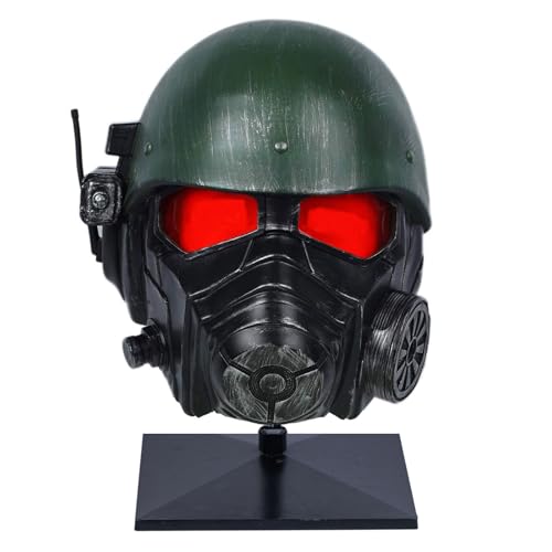 HeroCrafts Ranger Helmet NCR Armor Helmet Cosplay Deluxe Full Head Resin Mask Mask for Halloween Costume Collectible Prop (Version 1)