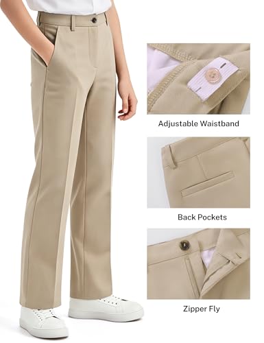 Image of Boys Dress Pants School Uniform Golf Pants for Boys Chino Pants