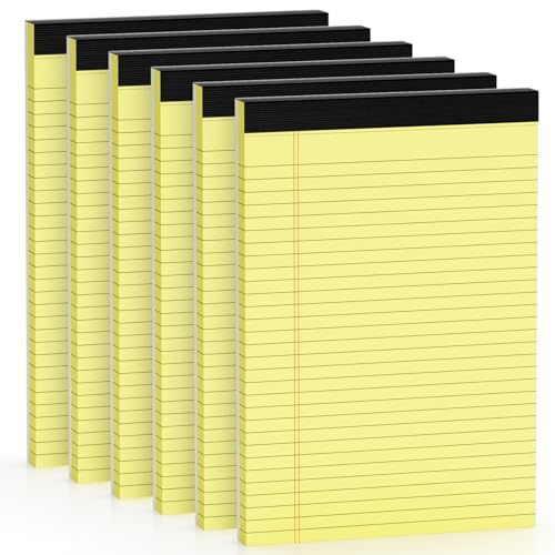 Bloc-notes jaune canari ligné à papier dense 9,5 kg pour écriture fluide