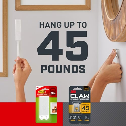 Kit Command 3M para colgar objetos pesados sin dañar la pared ni usar herramientas 3