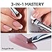 GSWOI French Tip & Nail Cleaning Brush - Dual Function Gel Polish Clean Up Tool with Custom Firm Bristles for Professional Manicure (F20)
