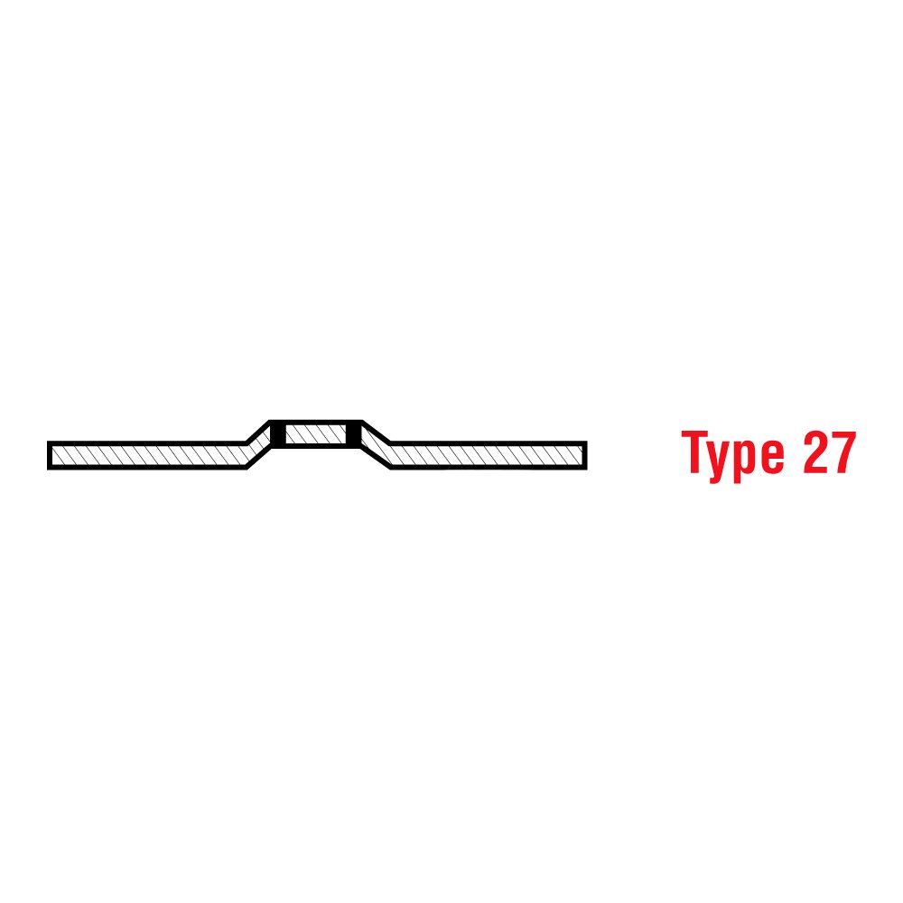 Mercer Industries 623670 Type 27 Rohr Schneiden und Licht Rad Schleifstifte für alle Metalle, inkl. SS, 17,8 cm X 1/20,3 cm X 7/20,3 cm 25 Stück
