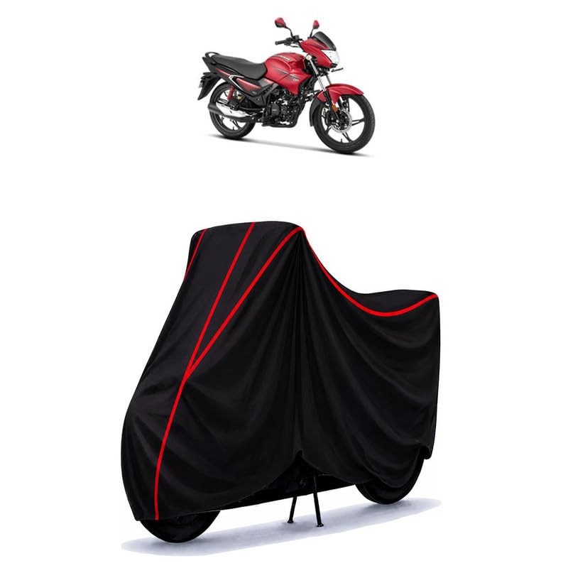 Image of Hero Glamour Disc Water Resistant Bike Cover for All Motorcycles & Rain | Heavy Duty Taffeta Fabric | UV Protection, Dustproof, Scratchproof | All Weather Two Wheeler Body Cover with Elastic Bottom