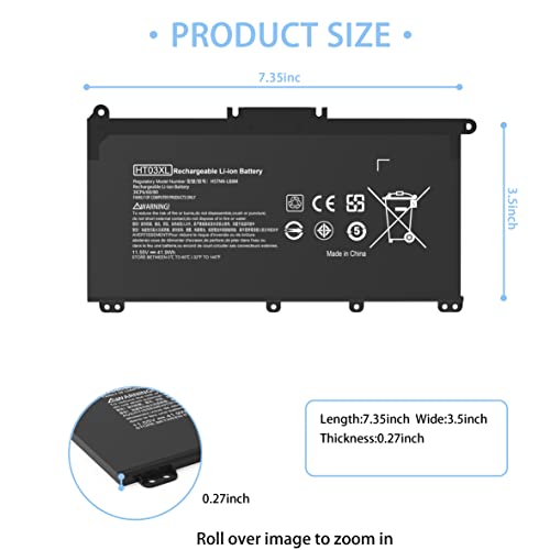 Image of HT03XL L11119-855 Laptop Battery Replacement for HP Pavilion 15-DA 15-DB 15-DW 15-CS 15-DY 17-BY 17-CA 14-CE 14-CF 14-DF 14-DQ 14-DK Series 15-CS0053CL 15-DA0014DX HSTNN-UB7J HT03041XL