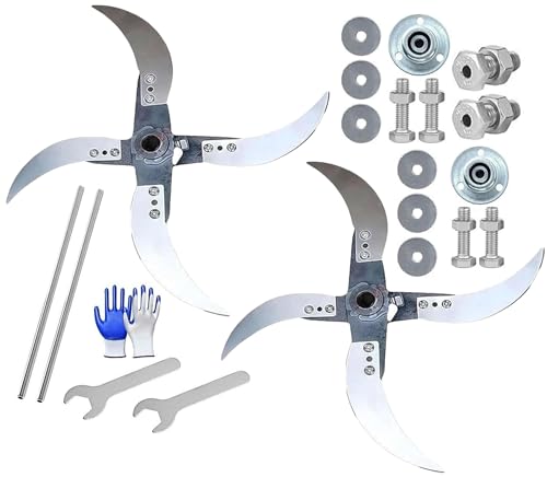 Cuchillas Trituradoras De Césped For Uso Doméstico, Juego De Cuchillas Ajustables De 25-26 Cm For Verduras Con 12 Orificios De Montaje, For Una Mayor Eficiencia De Corte De Césped Y Verduras(2pcs)