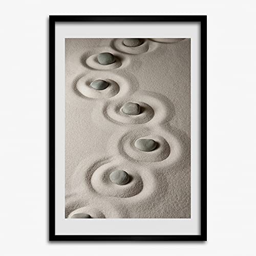 Tableau photo affiche Tulup 50x70 avec grand cadre en bois MDF pour décoration murale moderne