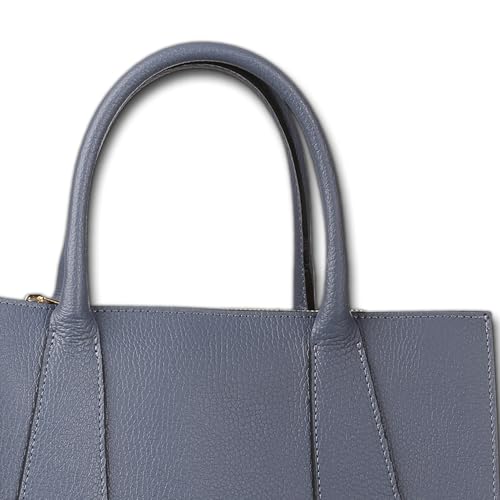 Sac à main bleu et gris rigide modèle OTT183HH5 format moyen