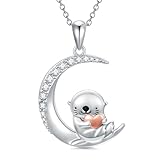 Taille du pendentif loutre : 20,6 x 18,1 mm. Chaîne réglable : 18+2