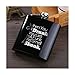 Fiaschette - Fiaschetta Portatile Da 6 Once Nero Brillante Con Imbuto Lettera Creativa Flacone Personalizzato Tasca Whisky Vino Bottiglia Di Alcool Bottiglia Di Alcool Bere Regalo,Quando Tu,Fiasch