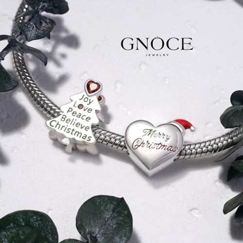 Image of GNOCE Christmas Charm Silver Plated & Sterling Silver Bracelet Gift