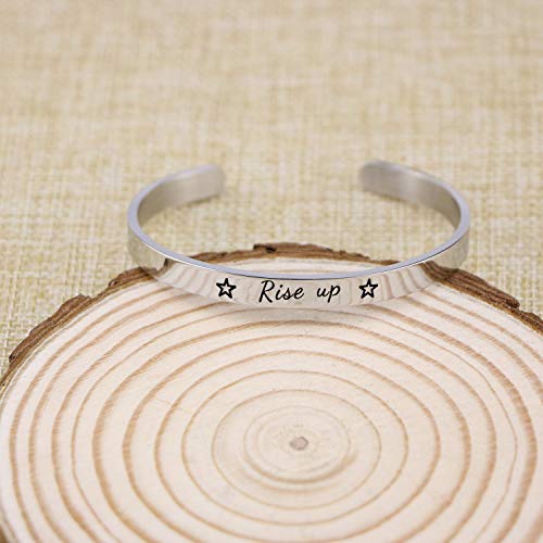 Jvvsci Rise up Cuff Bracelet, Hamilton Musical Inspired Star Gift, Inspiration Motivation Jewelry,Theater Gift2
