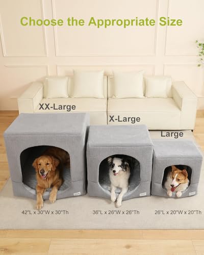 image for Hovicaed Indoor Dog House for Extra Large Medium Small Sized Dogs - Do