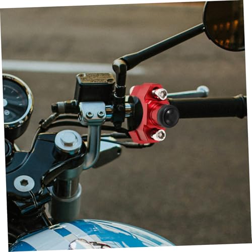 Interruptor de encendido y stop-start rojo para manillar de moto y ATV 5