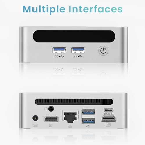 Image of Mini PC AMD Ryzen 5 4500U, High-Performance Mini Computer for Home and Office, 16GB RAM DDR4, 512GB SSD, 4K HDMI, Wi-Fi 6, Bluetooth 5.2, Compact and Quiet Design