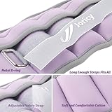 JORICY Adjustable Ankle Weights for Women Men Kids, 1–4kg Pair Leg/Wrist/Arm Weight Straps with Removable Weight for Yoga Walking Running Gymnastics Aerobics Physical Therapy, Purple - Image 3