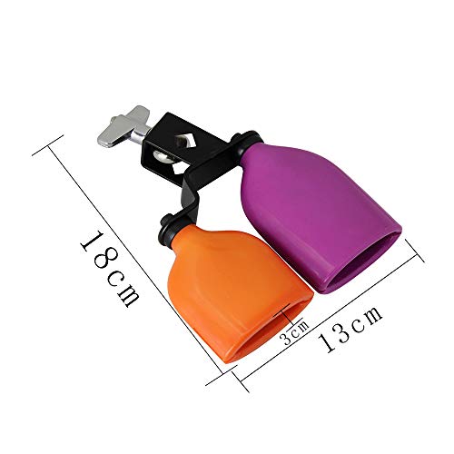 Moniss Conjunto De Campainha Bicolor Para Conjunto De Tambores De Tons Altos E Baixos Instrumentos D