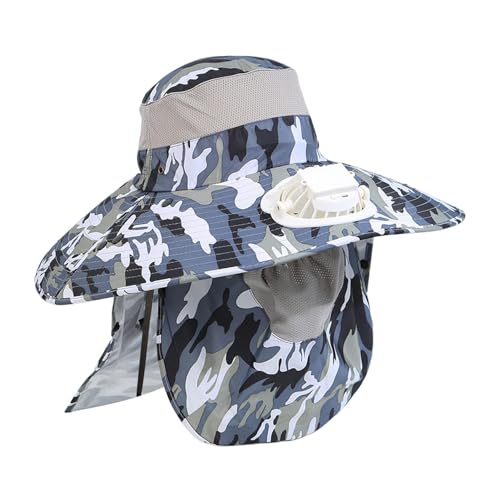 Chapeau de ventilateur solaire contre la chaleur et les rayons UV intenses