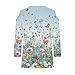 Womens 3/4 Sleeve Cold Shoulder Tops V Neck Vintage Floral Shirts Casual Shirts Dressy Blouse Trendy Tshirts Cute Tees