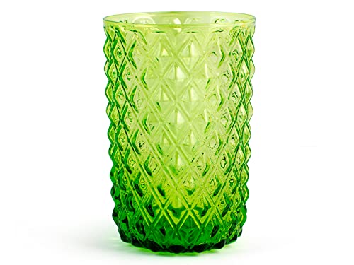 H&H Set 6 Bicchieri Murano Verde Cl 46