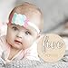 Milestone Wooden Circles for Monthly Baby: Newborn Age Milestone Signs Cards for Hospital - Month Markers Discs for New Boys and Girls