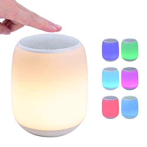 Preisvergleich Produktbild Bluetooth-Lautsprecher Zoeson LED, tragbarer drahtloser Lautsprecher , Farbwechsel-Nachttischlampe Tischlampe Smart Touch Mood Lampe für Party / Schlafzimmer / Outdoor