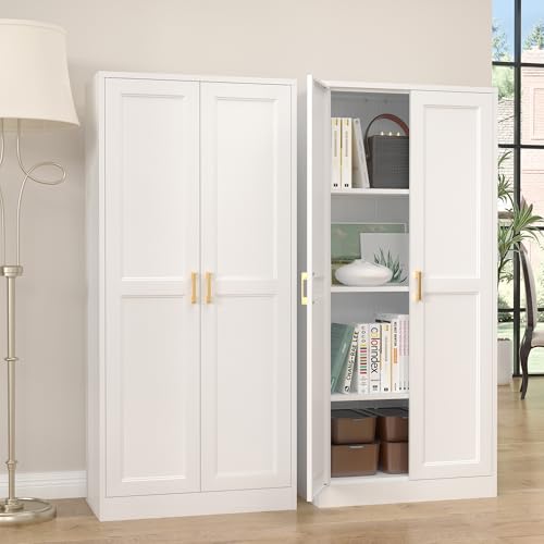 Steeloong 60"Metal Pantry Storage Cabinet with Doors & 3 Adjustable Shelves - image 7