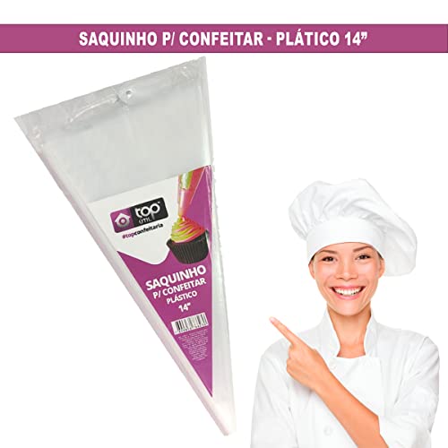 Saco de Confeitar Descartável Transparente 31cm 100 unidades