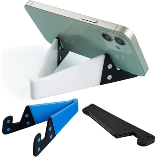 JEYORZY 3 PCS Soporte Móvil Mesa Plegable, Apoyo Teléfono Multiángulo, Compatible con iPhone 16 15 14 13 Series, Galaxy S24 S23 A54 A34 A14