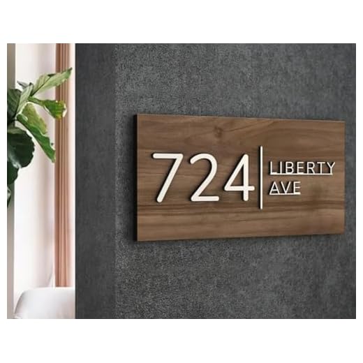 Custom House Number Sign Personalized Wooden 3d House Number Sign Plaque Wall Decor Custom Wooden Name Sign Doorplate Outdoor Address Plate Plaque Yard Signs (36 * 18CM)