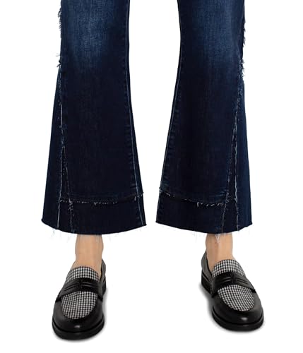 Liverpool Women's Hannah Crop Flare with Crafty Seaming Hi-Rise Stretch Denim in Upland3