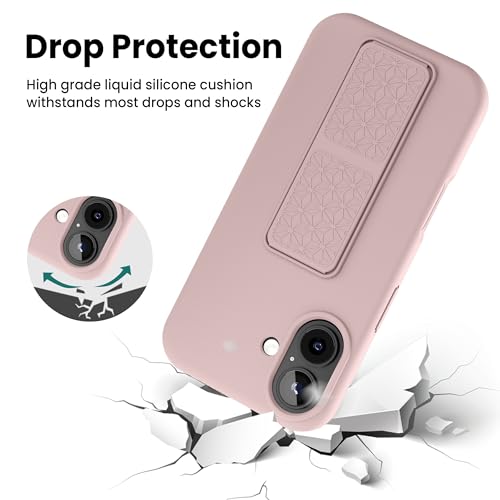 Coque silicone souple iPhone 17 rose protection support antichoc