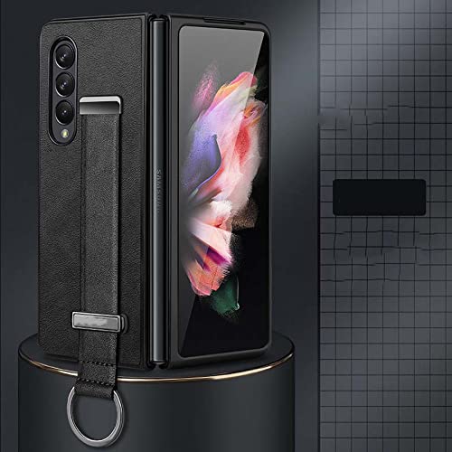 Coque sangle Galaxy Z Fold 3 4 2 support intégré et protection antichoc rigide noire