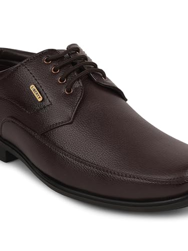 Image of Liberty Fortune UVL 134 Formal Lacing Derby Shoes for Men with PU Sole | Comfortable Upper and Lightweight | Cushioned Footbed | Durable and Trendy Design | Quick Wear Elastic Laces