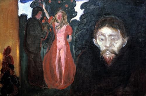 Tableaux Peinture sur Toile La jalousie d'Edvard Munch format 60x90cm pour chambre