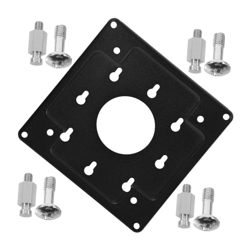 MUELODSIC Soporte Montaje Pared para Mini PC y Monitor Placa Metálica Resistente Compatible Diseño Negro para Ahorro de Espacio y Fácil Instalación