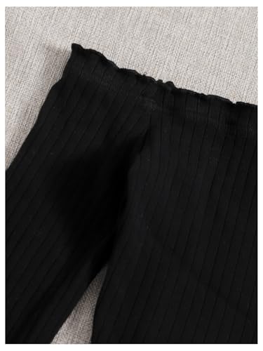 SHENHE Women's 2 Piece Outfits Off Shoulder Ribbed Long Sleeve Crop Top and Plaid Mini Skirt Set3