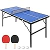 Gaomon foldable and portable table tennis table indoor and outdoor ping pong table table tennis table with 2 table tennis paddles and 3 balls 5 minute assembly 60 x 26 x 275 inch  urban country home decor