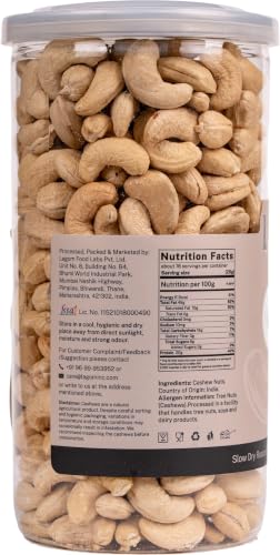 Image of Lagom Roasted Unsalted Cashew Nuts 1 kg | Dry Roasted Kaju | Small Batch, Crunchy & Buttery | No Preservatives | Vegan, Gluten Free, Non-GMO