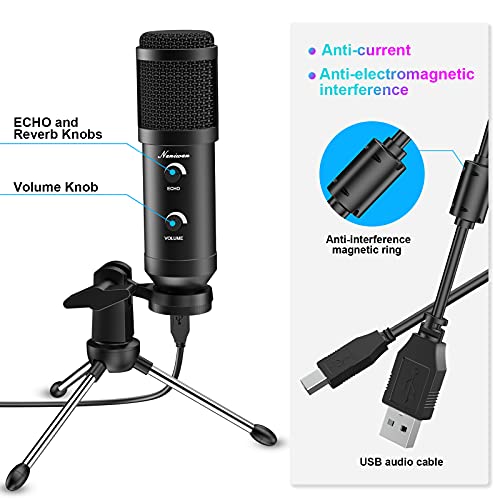 USB Mikrofon für PC, NANIWAN Kondensator PC Mikrofon mit Ständer für Computer Podcasting Streaming YouTube Video… – Bild 6