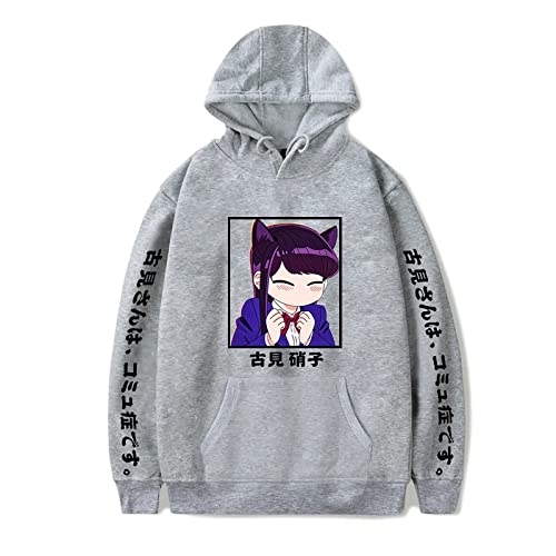 acsefire Mujeres Hombres Anime Hoodie Komi Can't Communicate Hoodie Komi Shoko Cosplay Sudadera Osana Najimi Cartoon Pullover Manga Larga Cover